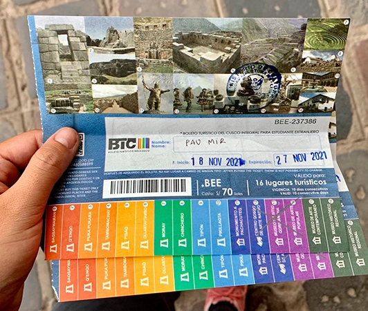 Cusco Tourist Ticket information